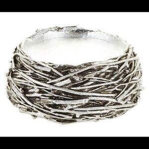 🐦🌳Homeworx birds nesting candle pedestal in silver🌳